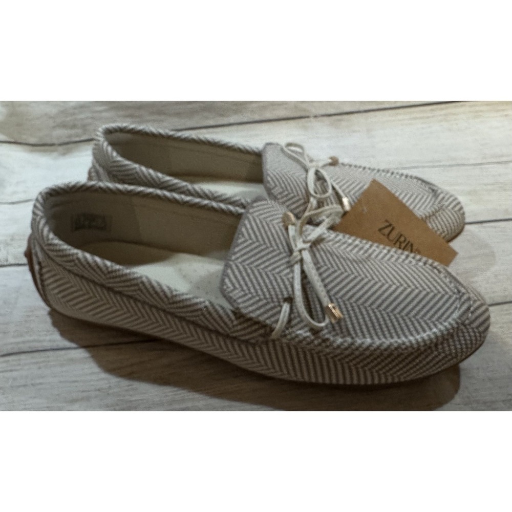 NEW ZURIN Herringbone Loafers Mocs Slip On Driving Shoes Sz 9.5 NWOB